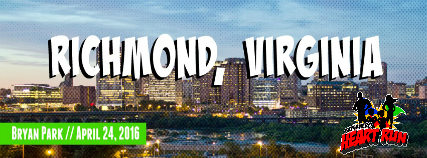 Richmond VA skyline FB Cover with date – Superhero Heart Run